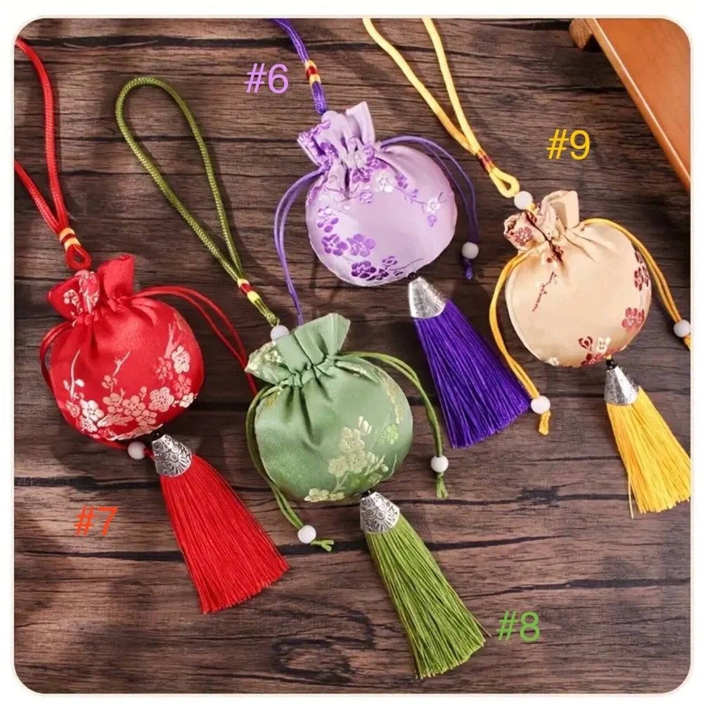 One Small Draw String Purse - Gift Bag - Sachet Bag with Tassel (u choose color)